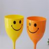 4Pcs Smiley Plastic Goblet Color Creative Red Wine Glasses